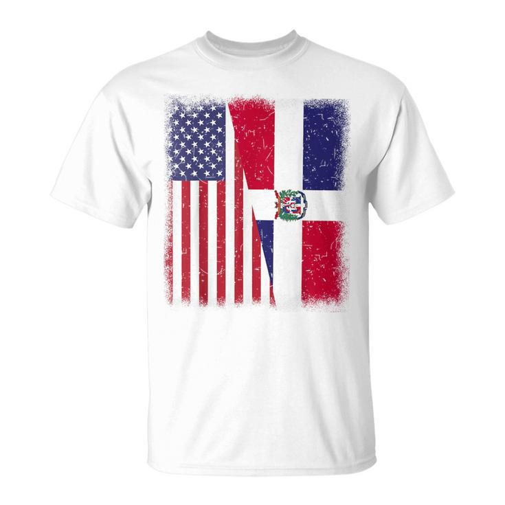 Dominican Republic American Flag Hispanic Heritage Month Kid T-Shirt
