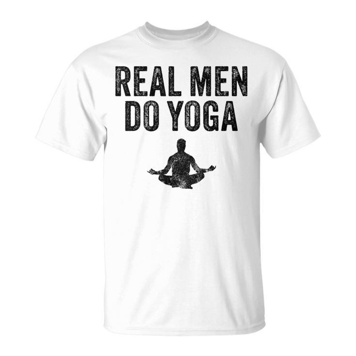 Echte Männer Machen Yoga intage Gray S T-Shirt