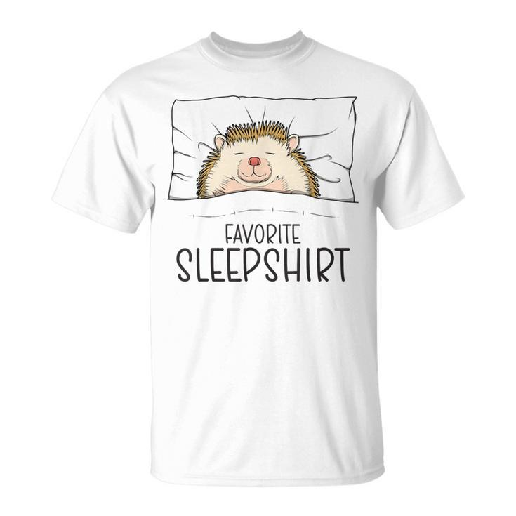 Favorite Sleep Napping Hedgehog Pajama T-Shirt