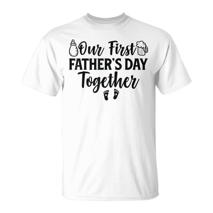 Our First Father's Day Together 2024 New Dad Father Son T-Shirt