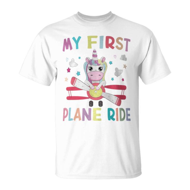 First Time Flying My First Airplane Ride Boys Girls T-Shirt