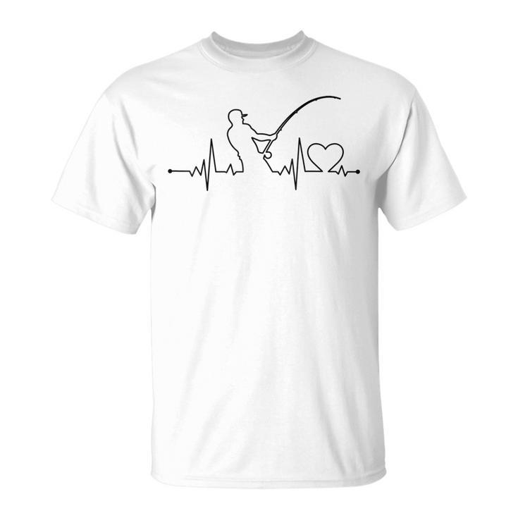 Fishing Daddy Fisherman Heartbeat Buddy T-Shirt