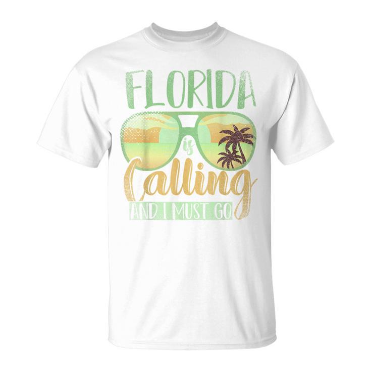 Florida Ruft Mich Und Ich Muss Gehen Florida White T-Shirt