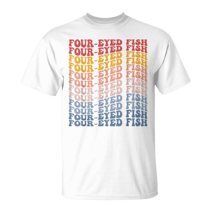 Four-Eyed Fish Groovy Retro Fish T-Shirt
