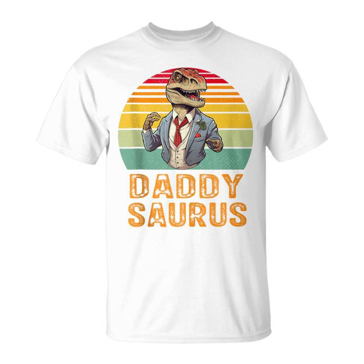 Daddy Saurus T-Rex Dinosaur Father's Day Family Saurus T-Shirt
