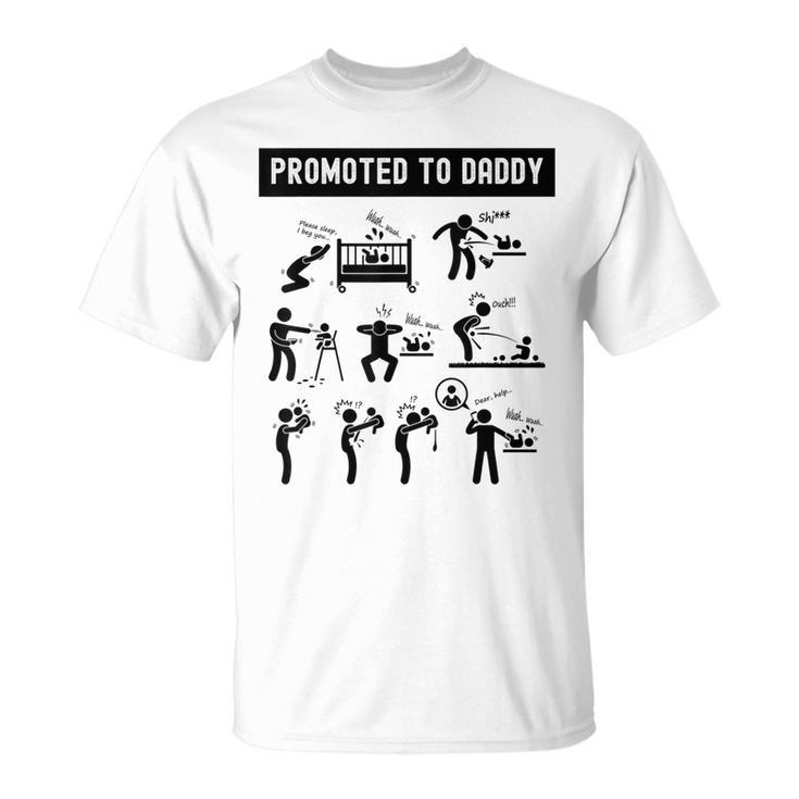 Promoted to Daddy EST 2022 New Dad Shirt, funny Dad Announce shirt,  Pregnancy Announcement T-shirt Kids T-Shirt by Mounir Khalfouf - Pixels