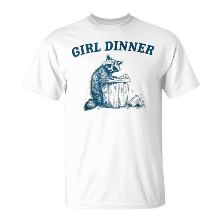 Trash Panda Girl Dinner Raccoon T-Shirt