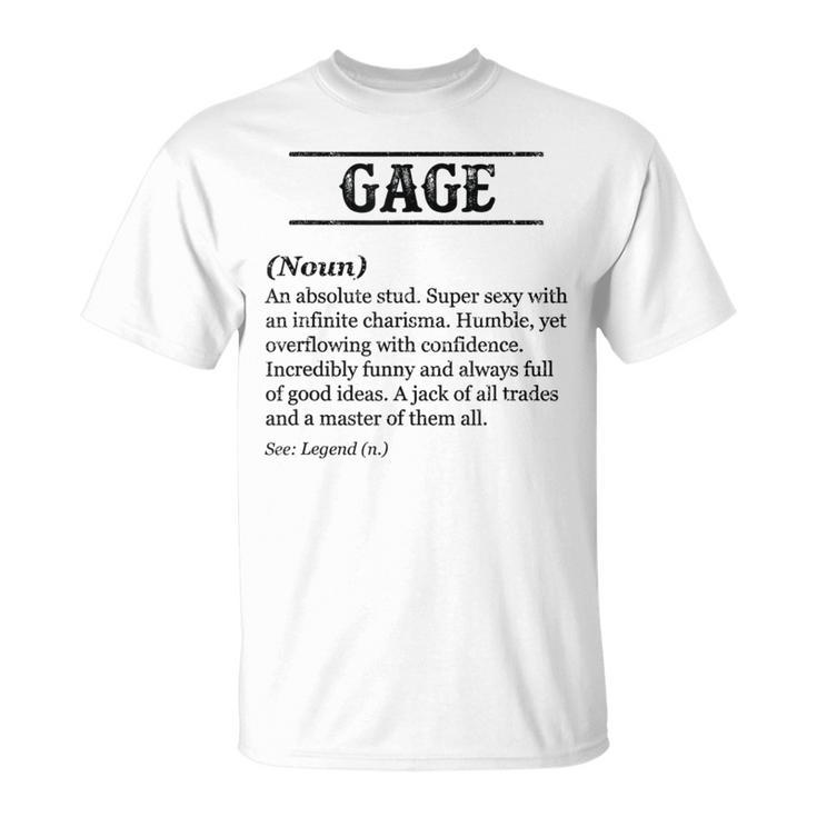 Gage Phrase With Name Definition Customized Men's T-Shirt