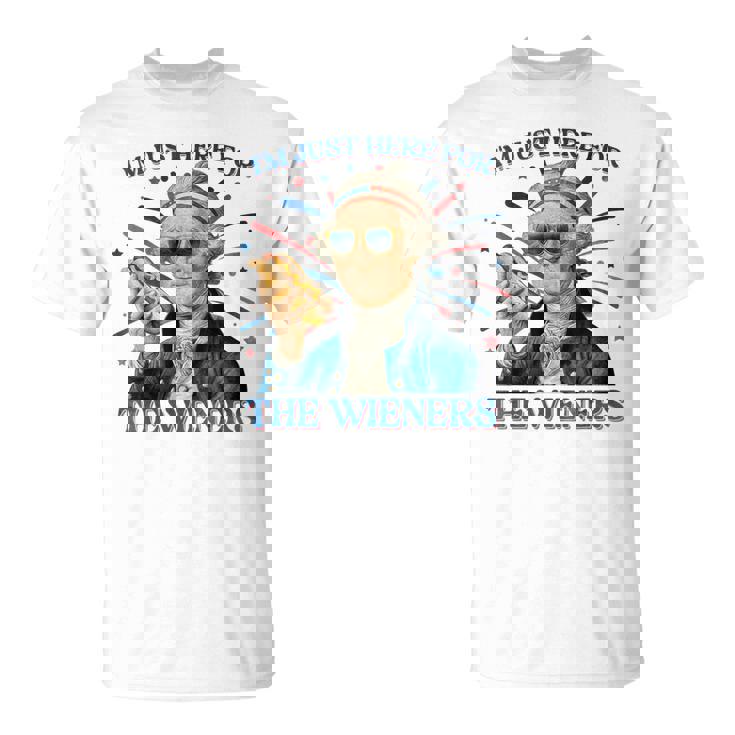 George Washington Hot Dog Just Here For The Wieners T-Shirt