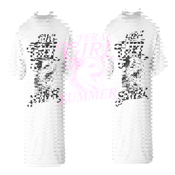 Girls Summer Vibes Feral Girl Summer Vacation T-Shirt