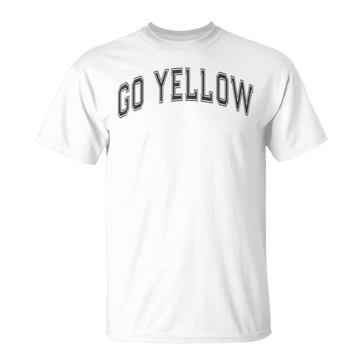 Go Yellow Team Summer Camp Competition Color Event War Game T-Shirt