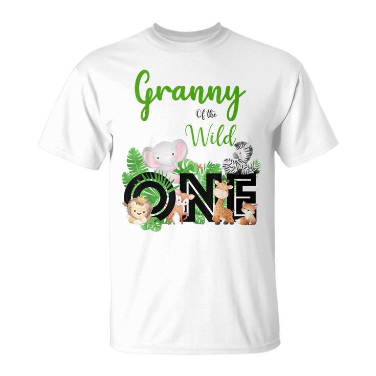 Granny Of The Wild One Zoo's Happy Birthday Jungle Animal T-Shirt