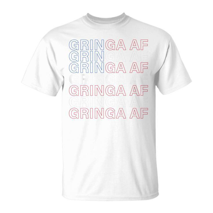 Gringa Af Patriotic For Chicanas Or New Citizens On July 4 T-Shirt