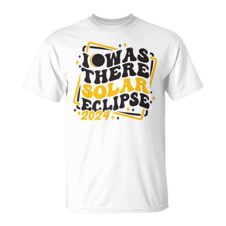 Groovy Vintage Retro I Was There Solar Eclipse 2024 T-Shirt