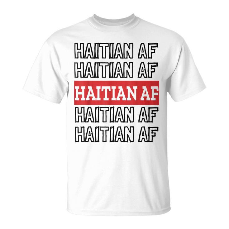 Haitian Af Patriotic Red Blue Haiti Zoe Pride For Flag Day T-Shirt