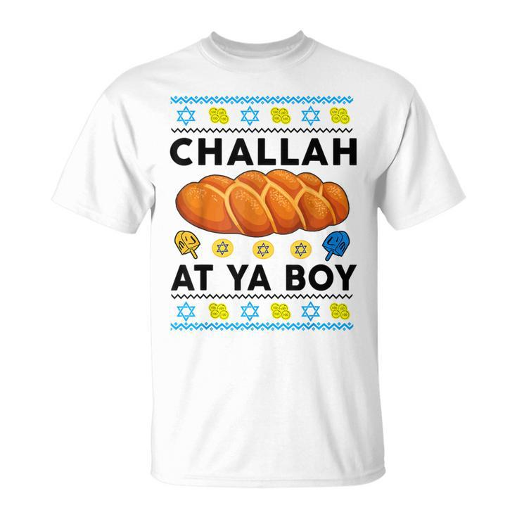 Hanukkah Challah At Ya Boy Ugly Sweater Jewish Kid Men T-Shirt