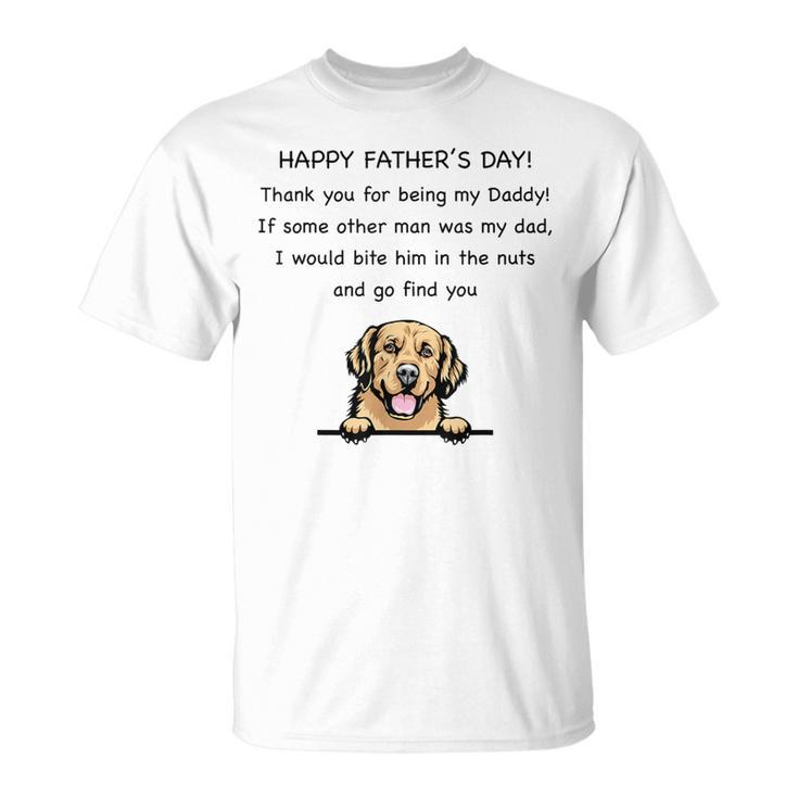 Happy Father's Day Thank You For Being My Daddy Dog Lovers T-Shirt