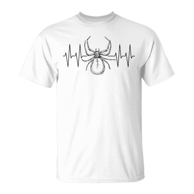 My Heart Beats For Big Creepy Crawlies Big Spider Heartline T-Shirt