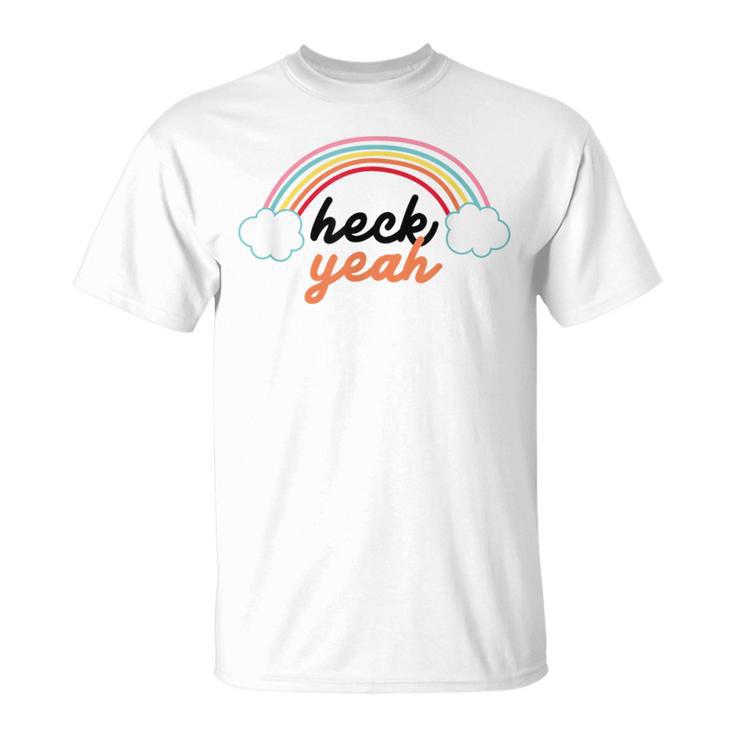 Heck Yeah Graphic Rainbow T-Shirt