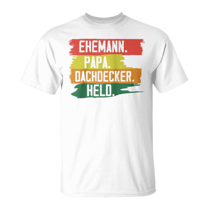 Herren Dachdecker Papa Ehemann Held Dachdeckeratertagater Raglan T-Shirt