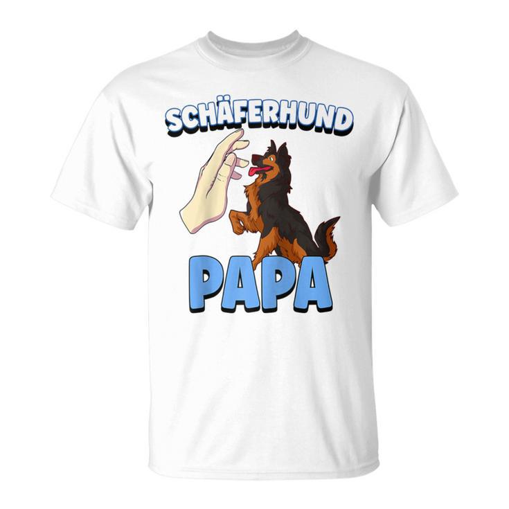 Herren Schäferhund Hund Papa Raglan T-Shirt