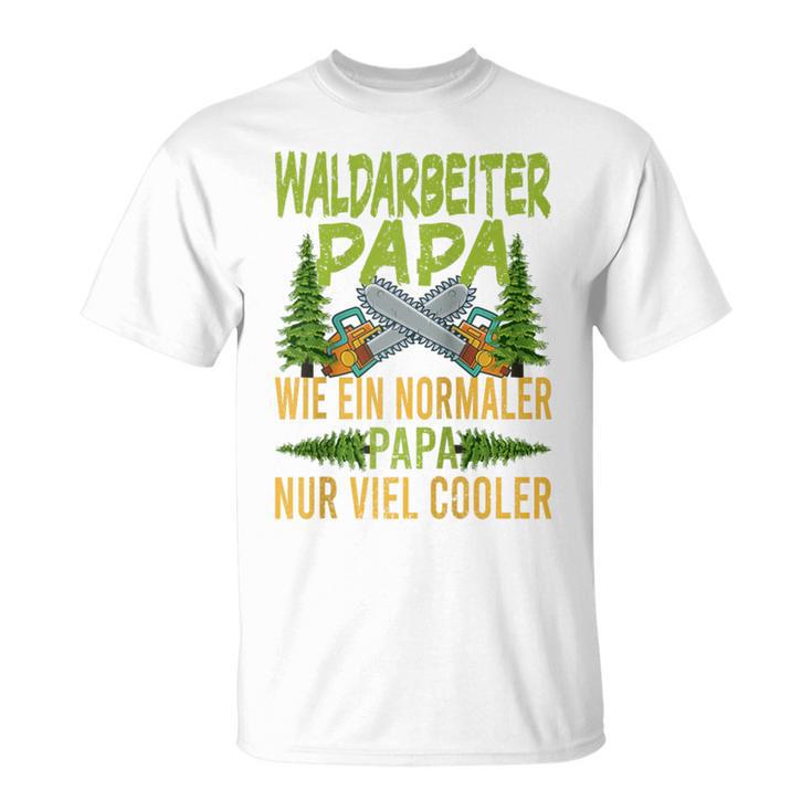 Herren Waldarbeiter Papa Wie Ein Normaler Papa Nuriel Cooler Raglan T-Shirt