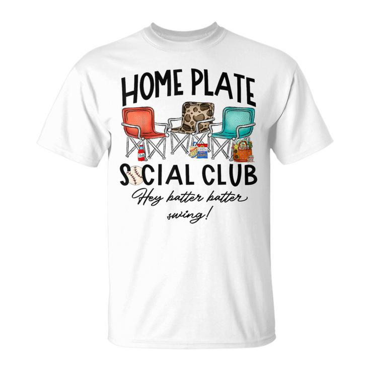 Home Plate Social Club Hey Batter Batter Swing Baseball T-Shirt