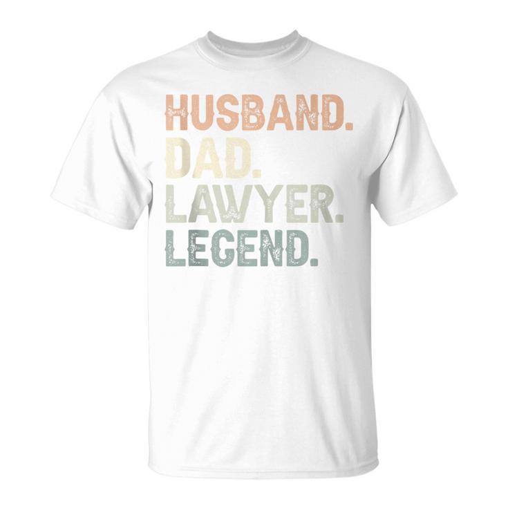 Husband Dad Lawyer Legend Father's Day Vintage Lawyer T-Shirt