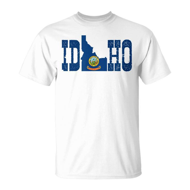 Idaho State And Idaho Flag With Pride For Idaho T-Shirt