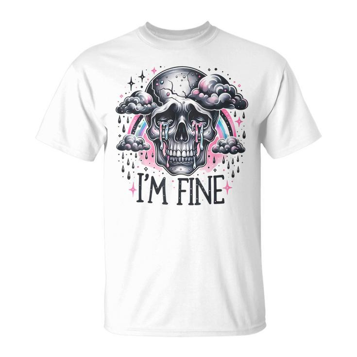 I'm Fine Skull Rainbow T-Shirt