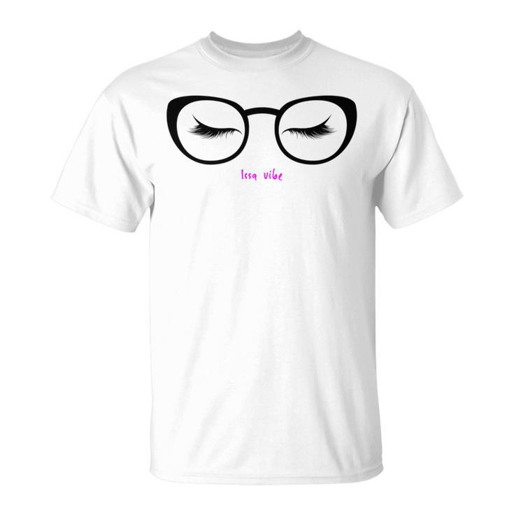 Issa Vibe Lipstick And Eyeglasses Flirty T-Shirt