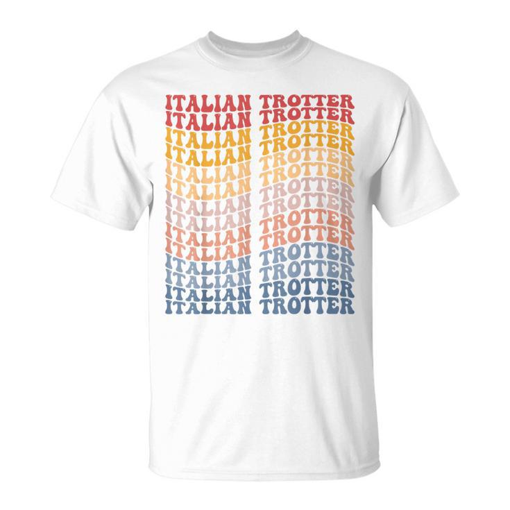 Italian Trotter Groovy Retro Horse T-Shirt