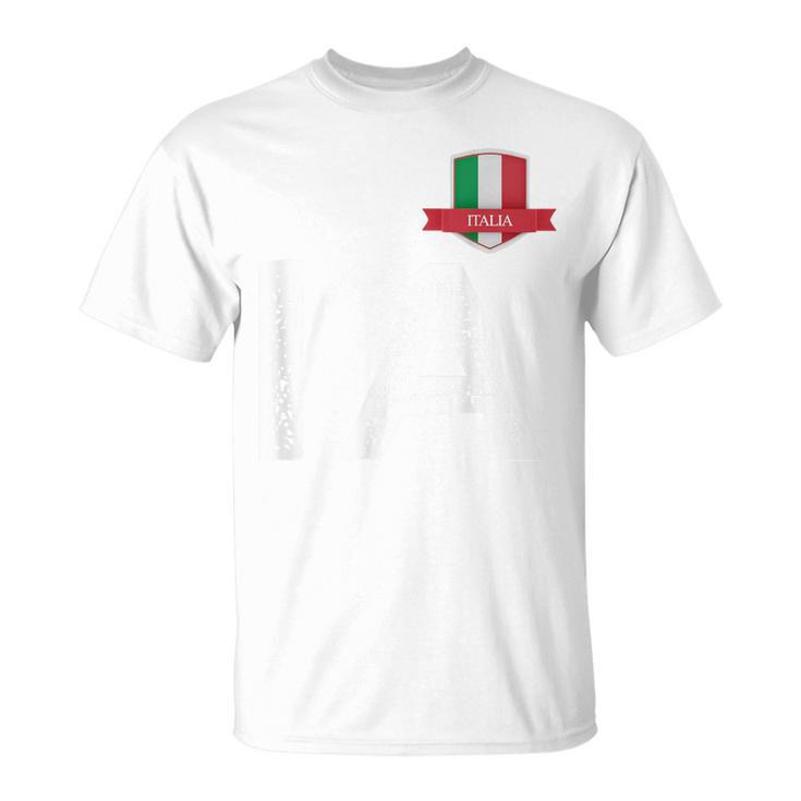 Italienische Flagge Buchstabe I Und A Italien Italia Rot T-Shirt