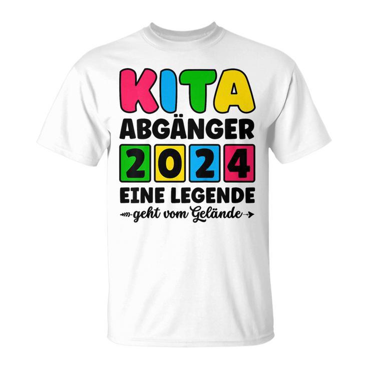 Kinder Kita Abgänger 2024 Schulkind Schule Letzter Tag Einschulung T-Shirt