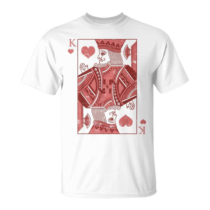 King Of Hearts Valentines Day Cool V-Day Couple Matching T-Shirt