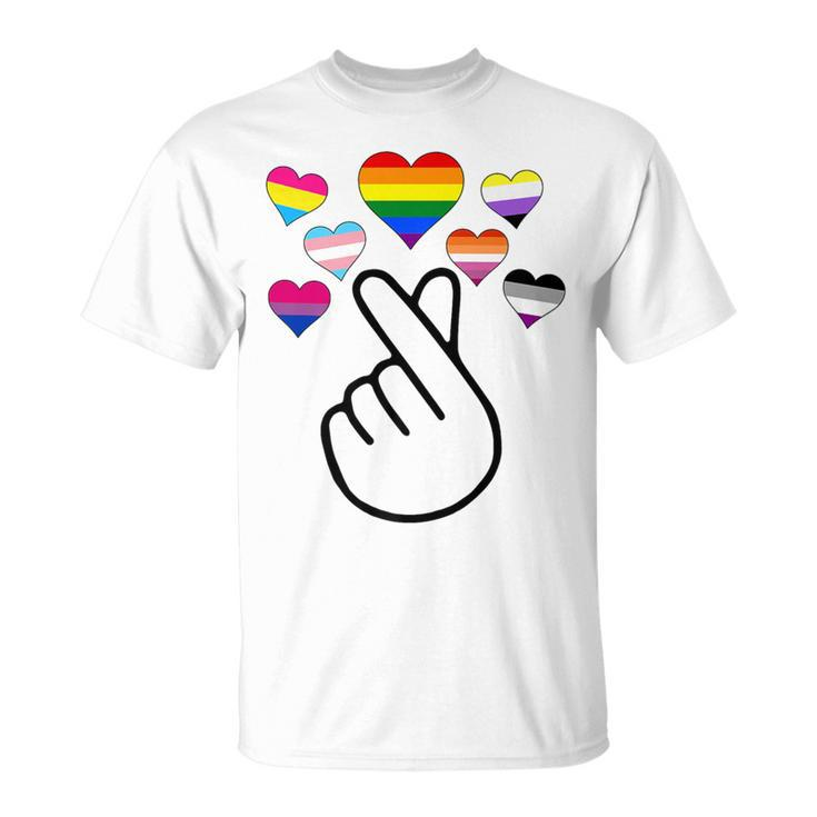 Kpop Gay Pride Lgbt Trans Pan Bisexual Nonbinary Lesbian Ace T-Shirt
