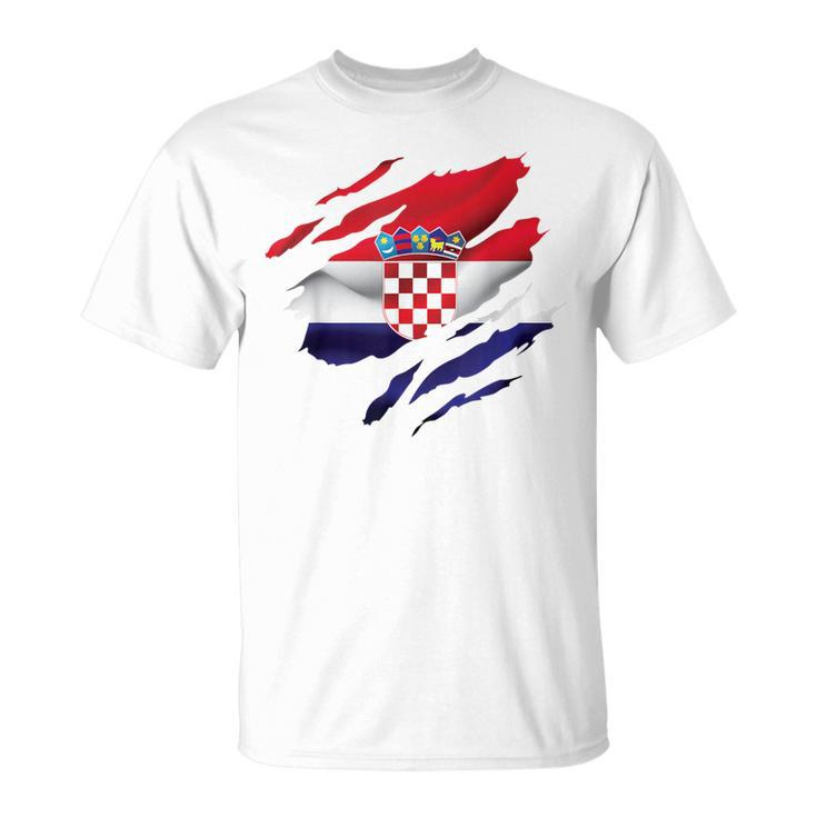 Kroatien Flagge Kroatisch Croatia Kinder Kroatien Hrvatska T-Shirt