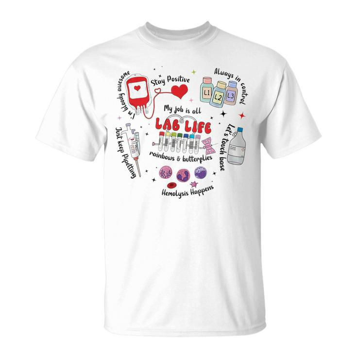 Lab Life Retro Lab Week 2024 Medical Lab Tech Team T-Shirt