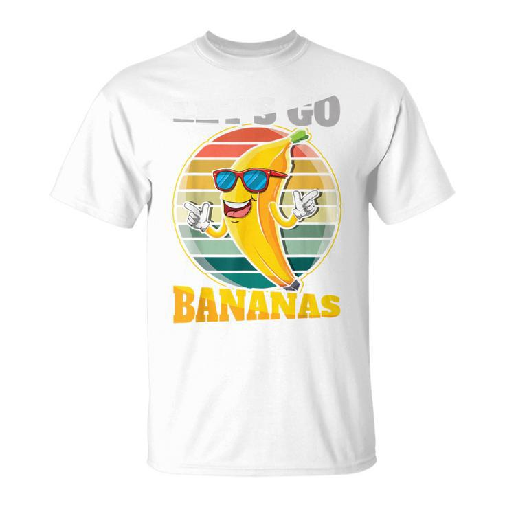 Let's Go Bananas Retro Banana Meme Banana Vintage T-Shirt