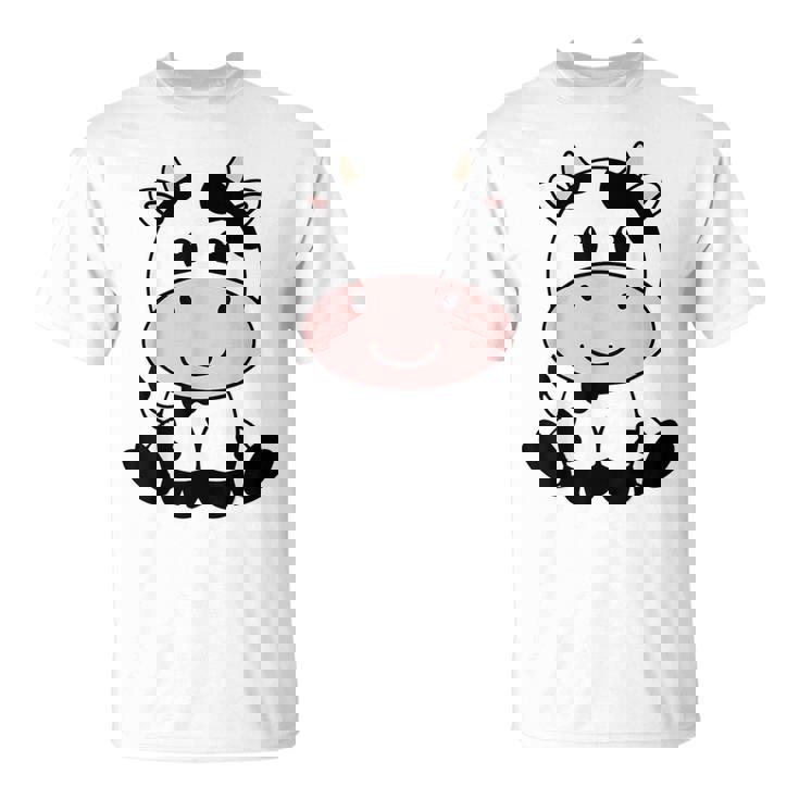 Lindo Animal Deaca Blanco Negro Con Estampado Deaca Kawaii Camiseta unisex