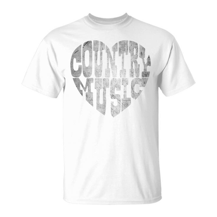 I Love Country Music Lovers Cute Country And Western T-Shirt