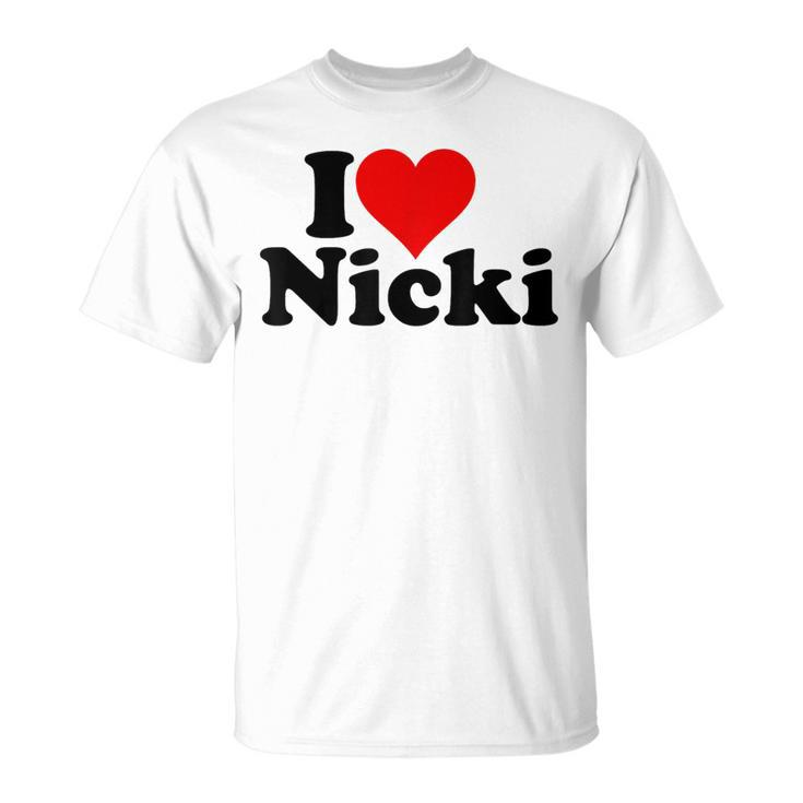 I Love Heart Nicki T-Shirt