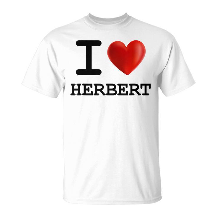 I Love Herbert Heart Name T T-Shirt