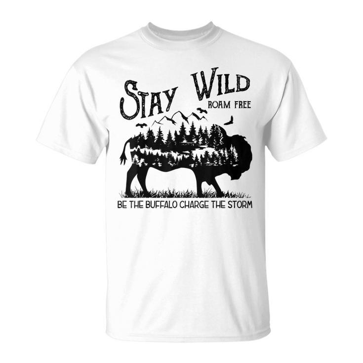 M216 Stay Wild Bison Buffalo Charge The Storm T-Shirt
