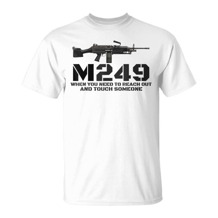 M249 Machine Gun Love 2Nd Amendment Adult Pro Gun Army T-Shirt