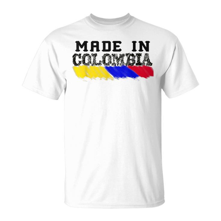 Made In Colombia Colors Colombian Flag Patriotic T-Shirt