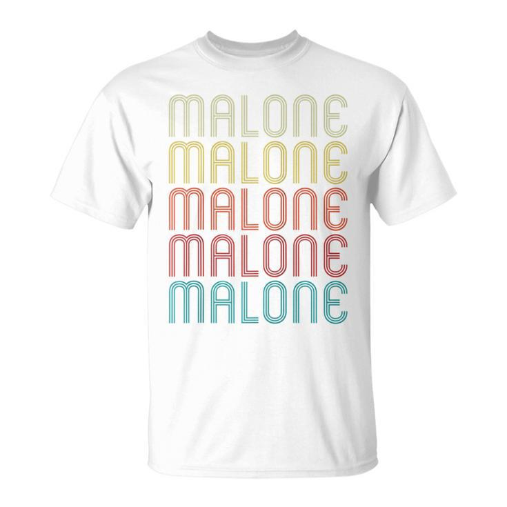 Malone Retro Vintage Style Name T-Shirt
