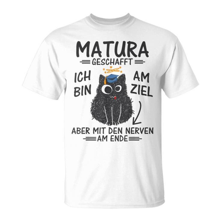 Matura Abschluss Katze Matura Abschied Matura Geschafft T-Shirt