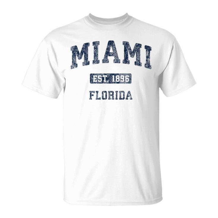 Miami Florida Fl Vintage Athletic Sports T-Shirt