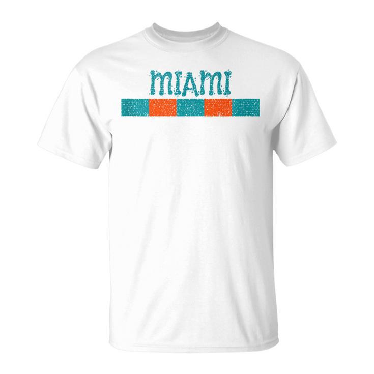 Miami Florida Retro Vintage Weathered Throwback T-Shirt